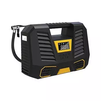 Практичный автомобильный воздушный компрессор. Простая установка. Цифровой дисплей. Амортизация.