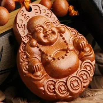 Практичный брелок экологически чистой формы, натуральный прекрасный брелок Будды персикового дерева для повседневной жизни