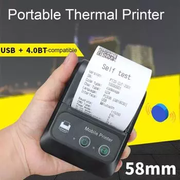 Практичный чек Термопринтер Перезаряжаемый компактный размер Печатный чек