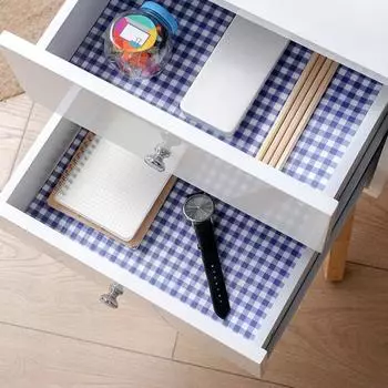 Практичный декоративный износостойкий подставка для шкафа с клетчатым узором, влагостойкий коврик для ящика, ресторанные принадлежности красный