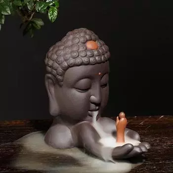 Практичный держатель для благовоний Будды, устойчивый к царапинам, портативный, многофункциональный темно-коричневого