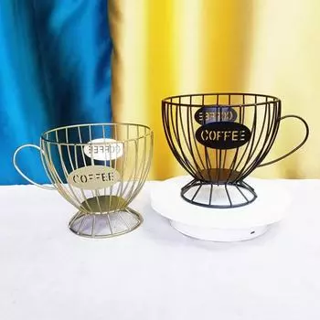 Практичный держатель для капсул для кофе, нескользящий, многоразовый, большой емкости S чёрный