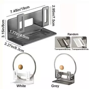 Практичный держатель для крышки кастрюли из углеродистой стали, настенный держатель для раковины без перфоратора, экономящий место, подставка для хранения разделочных досок на кухне