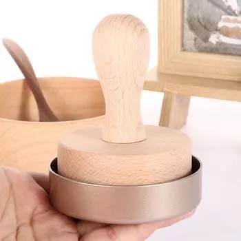 Практичный десерт с деревянной ручкой, инструмент для выпечки, алюминиево-цинковый сплав, форма для тарталеток, противень для пирогов, форма для торта, толкатель для теста tart mold