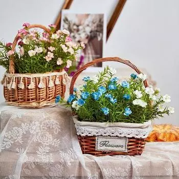 Практичный искусственный цветок, декоративный цветок из искусственного шелка, без увядания розовый