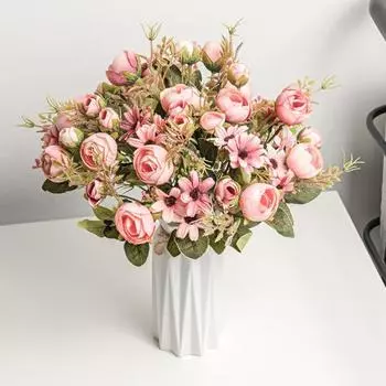 Практичный искусственный цветок, реалистичный подарок, декоративный жёлтый