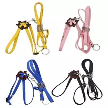 Практичный канат для тяги ящерицы Креативный домашний питомец Черепаха шлейка для черепахи Нагрудный ремень для черепахи Принадлежности для черепах S жёлтый