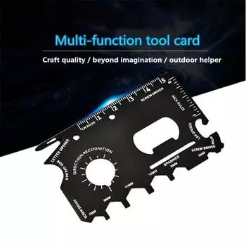 Практичный карманный нож для выживания с несколькими кредитными картами 11 в 1, инструменты для кемпинга на открытом воздухе With tooth