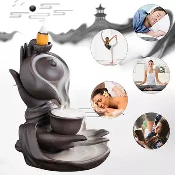 Практичный классический прочный обратный поток курильницы чайный домик лечебный ароматерапевтический держатель для гостиной красный