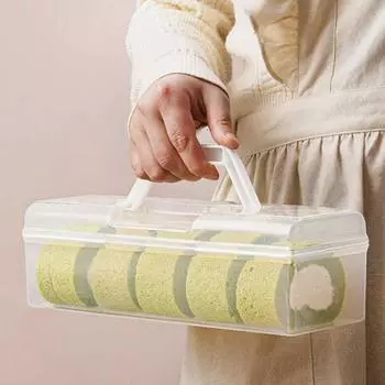 Практичный контейнер для хранения рулетов для выпечки, контейнер для свежести рулетов для выпечки, легко складывается, кухонная утварь