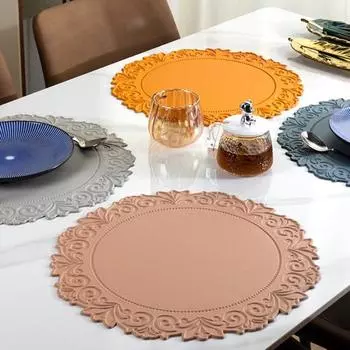 Практичный коврик для стола, круглый противоожоговый водонепроницаемый теплоизоляционный коврик для столовых приборов, подставка для чашки, украшение, кухонные принадлежности розовый