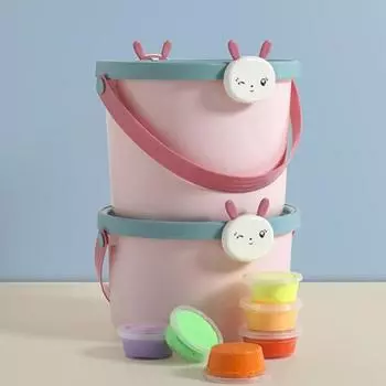 Практичный милый многофункциональный премиальный органайзер для строительных блоков, ведро для игрушек с ручкой для дома, ведро для игрушек L зелёный