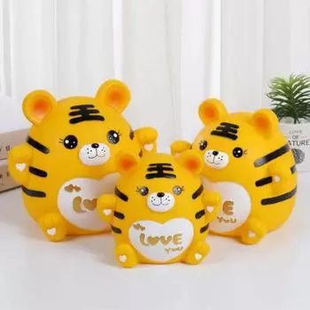 Практичный милый тигровый банк Водонепроницаемый Коллекционный Нержавеющий M