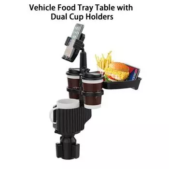 Практичный многофункциональный ABS Автомобильный телефон Стенд Автомобиль Для пищевых продуктов Стол с двумя подстаканниками Расходные материалы зелёный