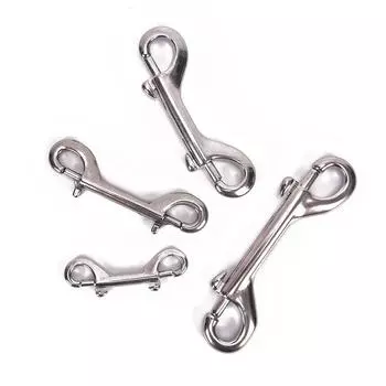 Практичный многофункциональный двухголовый крюк, крюк для дайвинга, крючок-пружина, брелок-карабин, крюк из нержавеющей стали 65mm