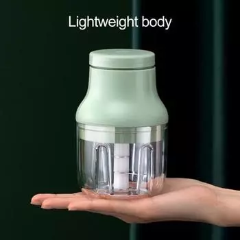 Практичный мощный АБС-пластик, легко чистящийся мини-электрический измельчитель чеснока, измельчитель овощей, инструмент, кухонные аксессуары, мясорубка 100ML