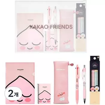 Практичный набор канцелярских товаров Kakao Friends, Apeach, 2 предмета, Лучший персонаж Кореи