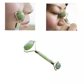 Практичный нефритовый роликовый массажер для лица против морщин, здоровое лицо, тело, голова, ноги, природный инструмент красоты