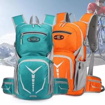 Практичный открытый рюкзак с пряжкой для шлема унисекс водонепроницаемый оранжевый