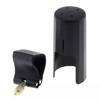 Практичный профессиональный мундштук для альт-саксофона, металлический лигатурный колпачок и кожаный зажим