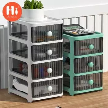 Практичный пылезащитный ящик большой емкости, многослойный органайзер для канцелярских принадлежностей, косметических принадлежностей для повседневного использования, ящик для хранения Dual Layer белый