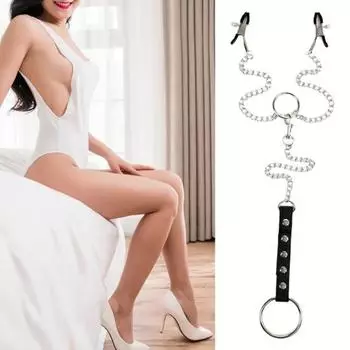 Практичный Регулируемый Давление Удобный для Ношения Мужской Грудной Зажим Не Пирсинг Кольца Для Сосков Декоративные Для Мужчин A