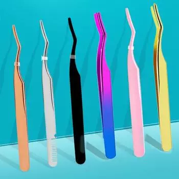 Практичный с щеточкой для ресниц, удобная ручка, щипцы для завивки ресниц, однотонный пинцет для наращивания ресниц для макияжа