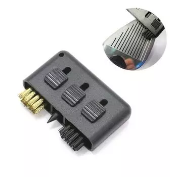 Практичный с выдвижным острым киркой. Легко носить с собой. Щетка для чистки гольфа. Щетка для клюшки для гольфа 3-в-1. Инструмент с брелоком. Аксессуары для гольфа. синий