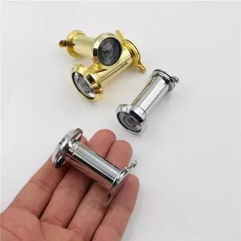 Практичный серебристый, золотой цвет, защитная дверь, дверное зеркало «кошачий глаз» 16mm золотой