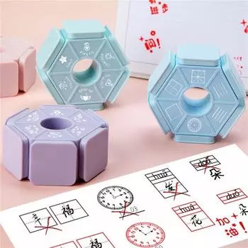 Практичный штамп с печатью, легко наносится, модифицируется, многоразовый для выставления оценок, домашнее задание, учитель в классе D