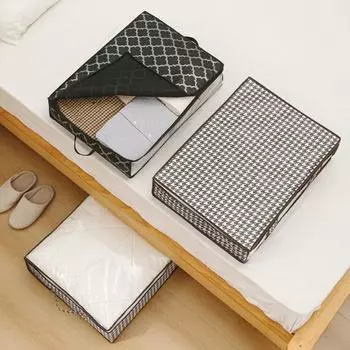 Практичный складной прозрачный пододеяльник, плюшевая сумка для хранения кукол, домашние принадлежности, одеяло S черный белый