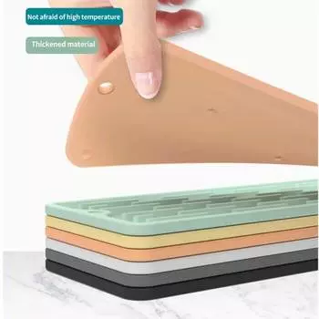 Практичный сливной коврик, безопасный для посудомоечной машины, брызговик для крана, дренажный коврик, кухонный инструмент серый