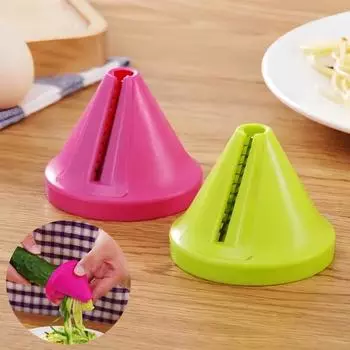 Практичный спиральный слайсер для овощей и фруктов, многофункциональный резак, роторная терка для огурцов и моркови, кухонные гаджеты зелёный