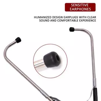 Практичный стетоскоп из нержавеющей стали с цилиндром, гуманизированный дизайн, беруши, автомобильное устройство для диагностики аномальных звуков, чувствительный чёрный