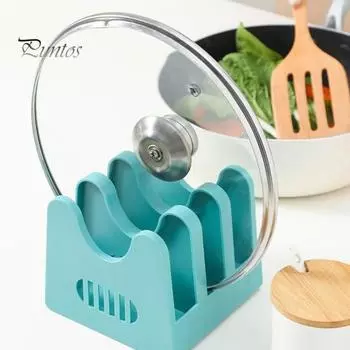Практичный стоячий тип многоразовый держатель для крышек для кастрюль резак стойка для крышек для кастрюль бытовые принадлежности зелёный