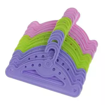 Практичный трехцветный тип вешалка из пластикового материала небольшая для кукольного дома Euse розы красного