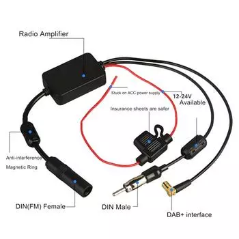 Практичный усилитель FM-сигнала, помехозащищенная автомобильная антенна, универсальный усилитель FM, автомобильные детали, усилитель автомобильного радио