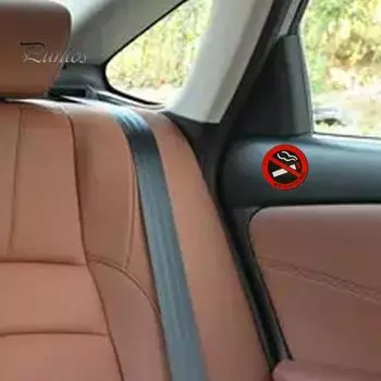 Практичный влагостойкий предупреждающий знак «Не курить», предупреждающий знак для автомобиля чёрный/красный