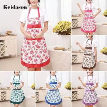 Практичный водонепроницаемый многоцветный фартук для выпечки, универсальный кухонный фартук розы красного
