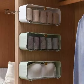 Практичный водонепроницаемый, простой в установке контейнер для хранения, шкаф для спальни, подвесные носки, коробка для хранения кабеля для передачи данных, хозяйственные принадлежности зелёный