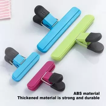 Практичный вогнуто-выпуклый герметичный паз, простой в эксплуатации карман для закусок, сумка для хранения гаек, уплотнительный зажим, зажим для герметика для кухонного гаджета S синий