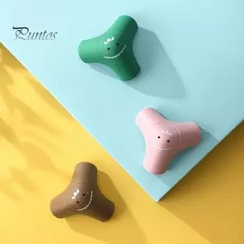 Практичный высокоэластичный силиконовый защитный уголок для мебели, детский мультяшный защитный уголок для стола, товары для дома чёрный