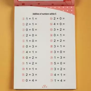 Практика математики в детском саду: Карточки на сложение и вычитание для детей 5-10 лет addition and subtraction within 5, 78 pages