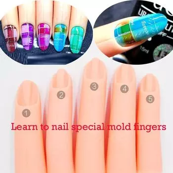 Практика модели поддельных пальцев для обучения маникюру рук