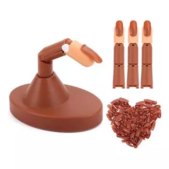 Практика пальцев для акриловых ногтей многоразовые типсы Практика Модель Гибкая подставка для пальцев Подвижная N A