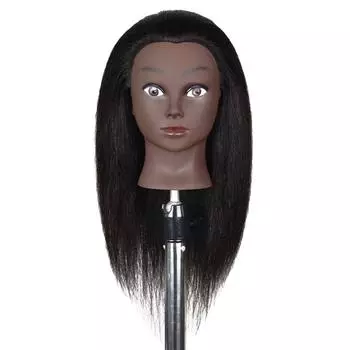 Практика по укладке волос, кукла, тренировочный зажим для манекена, 14 дюймов, черная кожа