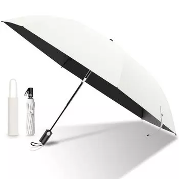практикующим складным зонтом JIS UV cut и heat в безопасном автоматическом складном зонте ALwgreen, который предотвращает нагревание, защищает от перегрева, складной, может использоваться для бежевый