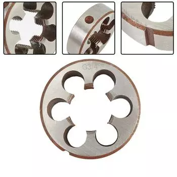 Правая резьба Плашка HSS Трубная резьба Круглая плашка BSP 1/8 1/4 3/8 1/2 3/4 Размер Металлический резьбовой инструмент Плашка метрической резьбы