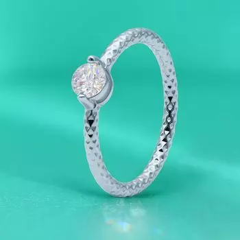 Правая рука ждет Лонг Юэ 30 минут ретро муассанит бриллиантовое кольцо женское серебро S925 пробы закрытый рот маленький и маленький 5