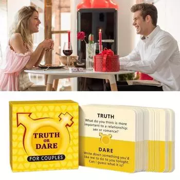 Правда или действие Карточная игра Интимные вопросы Ответы Колода карт Пара Интерактивная игральная карта Девушка Парень Подарок на годовщину свадьбы 1pc
